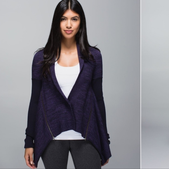 lululemon athletica Sweaters - lululemon athletica wrap It Up Sweater Deep Purple Cardigan